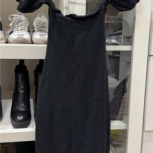 Abercrombie & Fitch Black Midi Dress